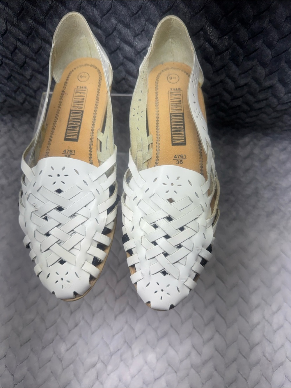 Basic Editions Haisa White Leather Slip-On Loafers Women’s Size 9.5
